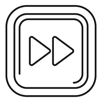 Fast forward button icon for media player interface vector