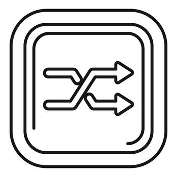 barajar icono demostración aleatorio jugar flechas en botón vector