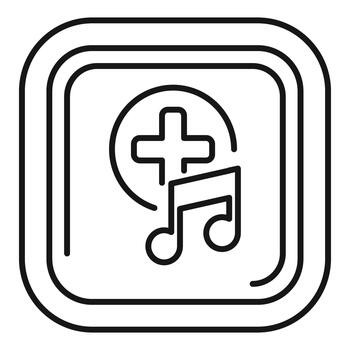 agregando música a lista de reproducción usuario interfaz icono vector