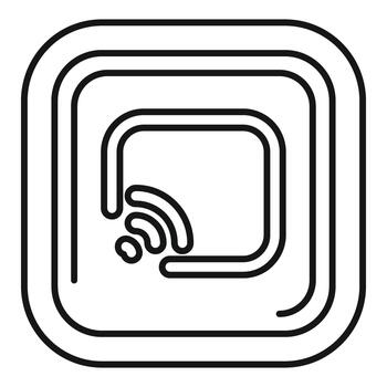 Casting icon showing wireless screen sharing technology vector