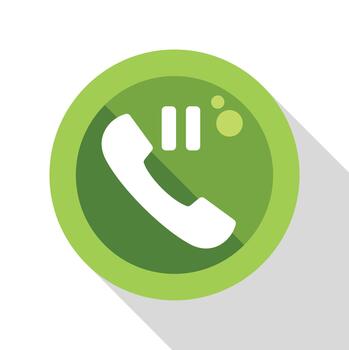 teléfono llamada sostener pausa botón icono símbolo vector