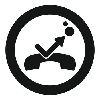 Call back phone arrow notification user interface icon vector