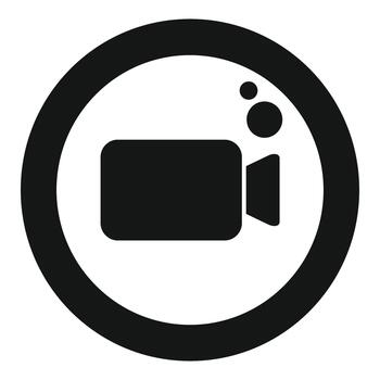 camera icon recording call application vector