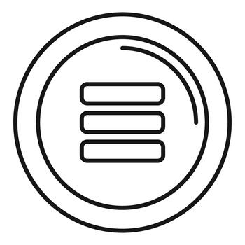 Hamburger menu icon showing website navigation interface vector