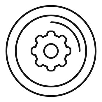 engranaje icono representando ajustes y configuración proceso vector
