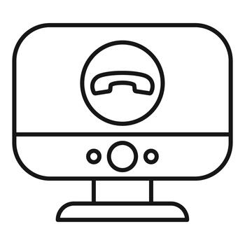 inteligente hogar sistema mostrando llamada icono vector