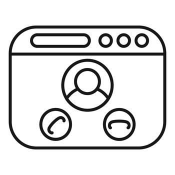 Incoming call user interface displaying avatar vector