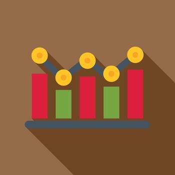 analizando negocio datos con plano bar gráfico grafico vector