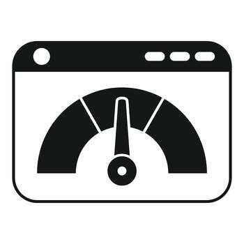 navegador ventana con sitio web velocidad actuación metro vector