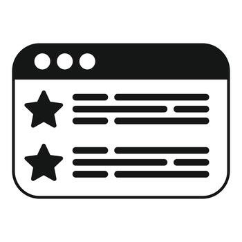 sitio web navegador interfaz presentación usuario calificaciones y realimentación vector