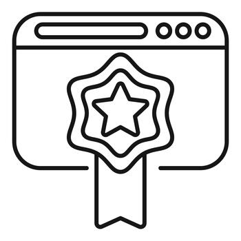 navegador ventana demostración sitio web calidad revisión premio vector