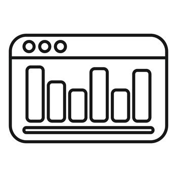 en línea bar gráfico analítica mostrando datos reporte vector