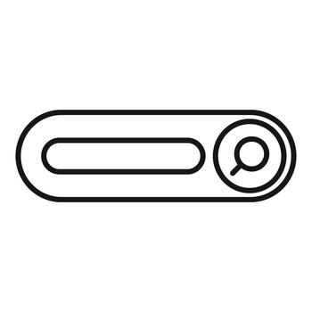 Search bar with magnifying glass icon user interface vector