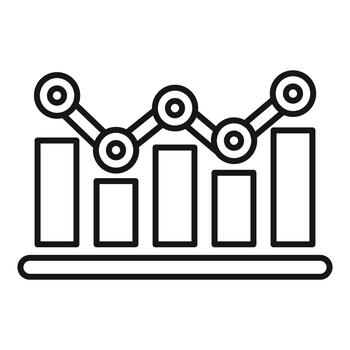 Analyzing business metrics showing financial growth data vector