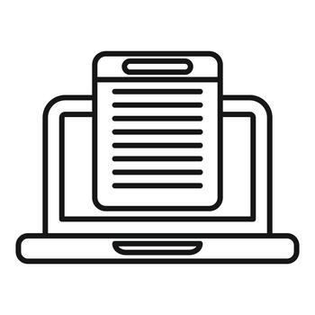 en línea documento leyendo y digital datos acceso vector