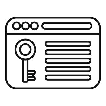 web navegador interfaz demostración llave para seguridad acceso vector