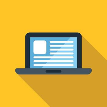 ordenador portátil computadora pantalla mostrando sitio web contenido icono vector