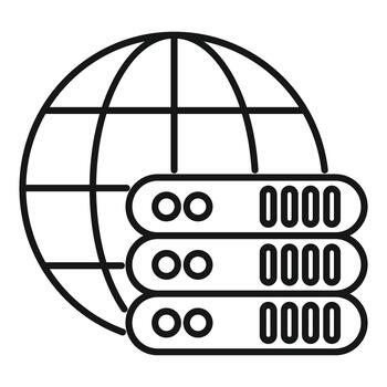 Global network server hosting web data center vector