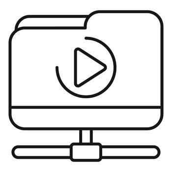 Folder playing content on shared network server vector