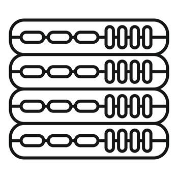 servidor estante datos hospedaje icono vector