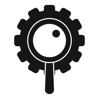 Search engine optimization settings analyzing tool icon vector