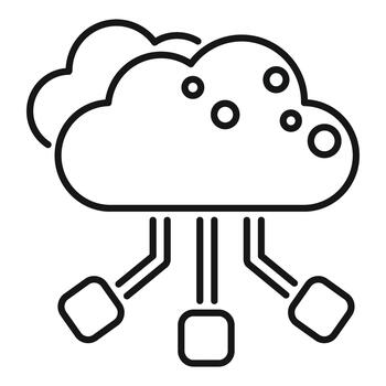 nube informática datos red almacenamiento información icono vector