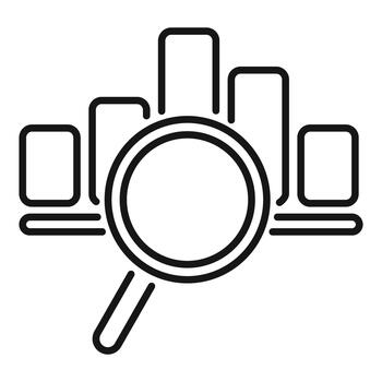 investigando negocio datos analítica con aumentador vaso vector