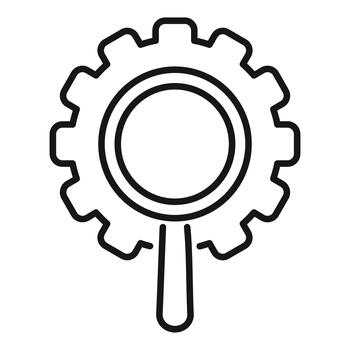 Search engine optimization setting line icon vector