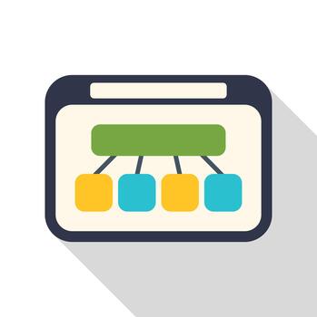 Website sitemap planning showing hierarchical structure diagram vector