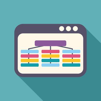 Website sitemap planning showing hierarchy organization diagram vector