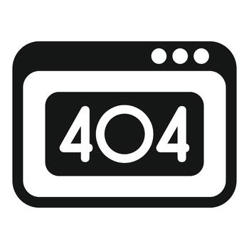 Page not found 404 error website browser icon vector
