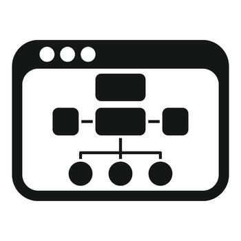 Website sitemap layout showing navigation and structure vector