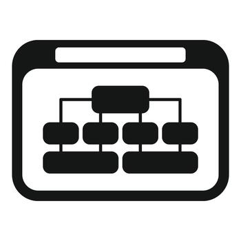 Website sitemap planning showing content hierarchy diagram vector