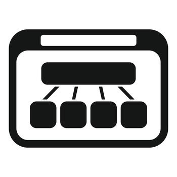 Diagram showing website structure a sitemap icon vector