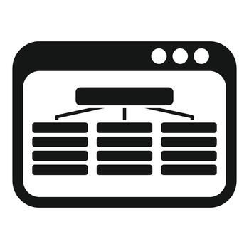 Website sitemap hierarchy structure organization in browser vector