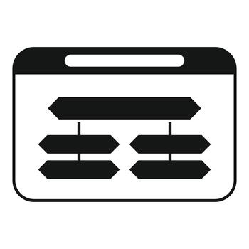 Flowchart displaying business process diagram organization structure vector