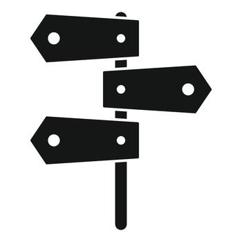 Signpost showing direction, choice, navigation, decision path vector