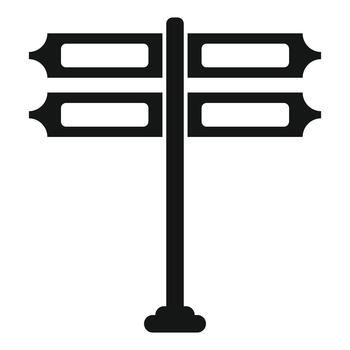 Signpost icon indicating multiple directions and choices vector