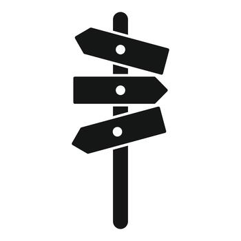 Signpost showing direction, choice, and multiple paths vector