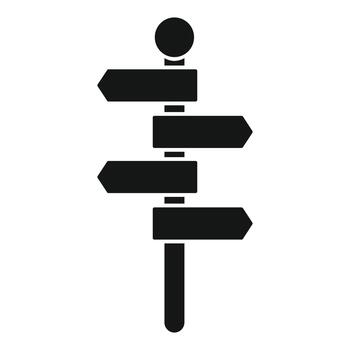 la carretera señalizar demostración múltiple direcciones y opciones vector