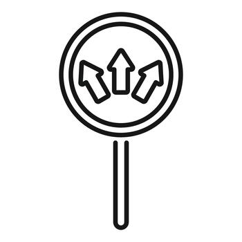 la carretera firmar demostración múltiple flechas simbolizando dirección elección vector