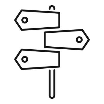 Signpost icon showing multiple directions and choices vector