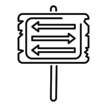 señalizar advertencia acerca de diferente direccional opciones vector