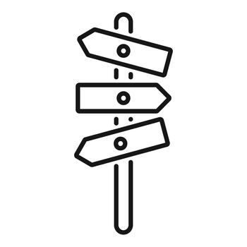 señalizar demostración dirección opciones con múltiple flechas vector