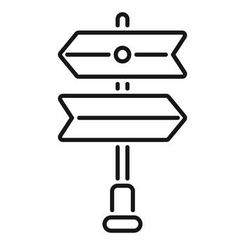 Signpost arrows directing choice and finding path vector