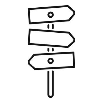 Signpost with multiple blank arrows pointing directions vector