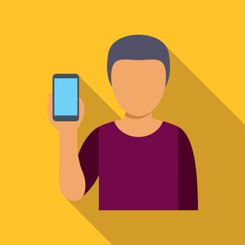 persona demostración un móvil teléfono pantalla para aplicación uso vector