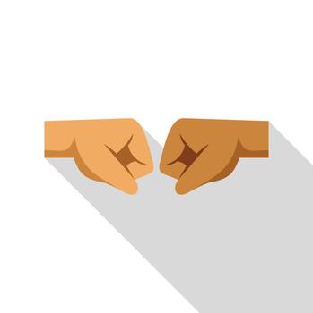 Hands bumping fists representing friendship and teamwork vector
