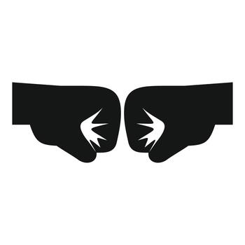 Two fists bumping showing agreement and collaboration vector