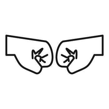 puños golpeando demostración trabajo en equipo y colaboración concepto vector